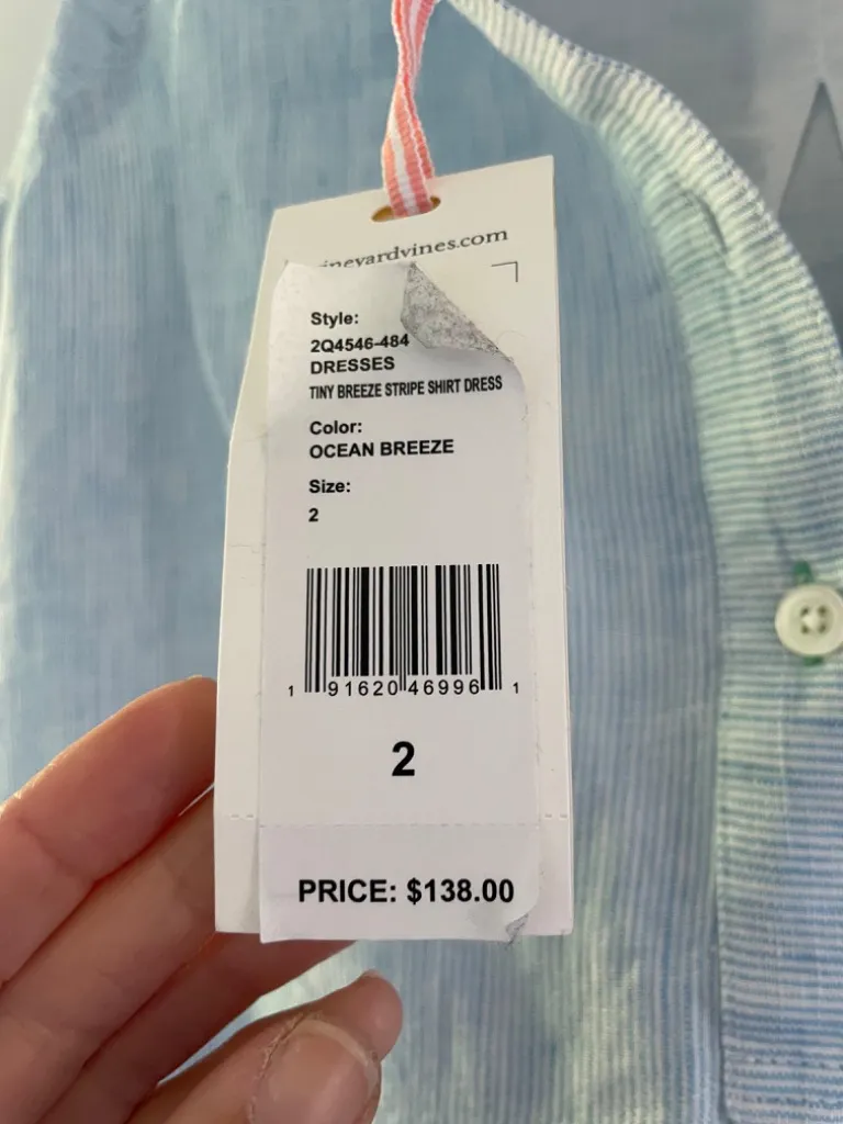 NEW VINEYARD VINES TINY BREEZE SLEEVELESS SHIRT DRESS SIZE 2! - Image 4