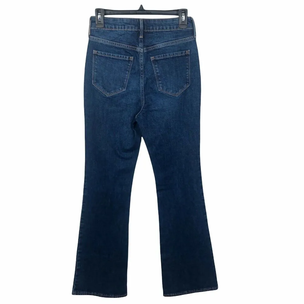 NEW Old Navy Extra High Rise Button Fly Flare Blue Jeans Womens Size 4 - Image 4