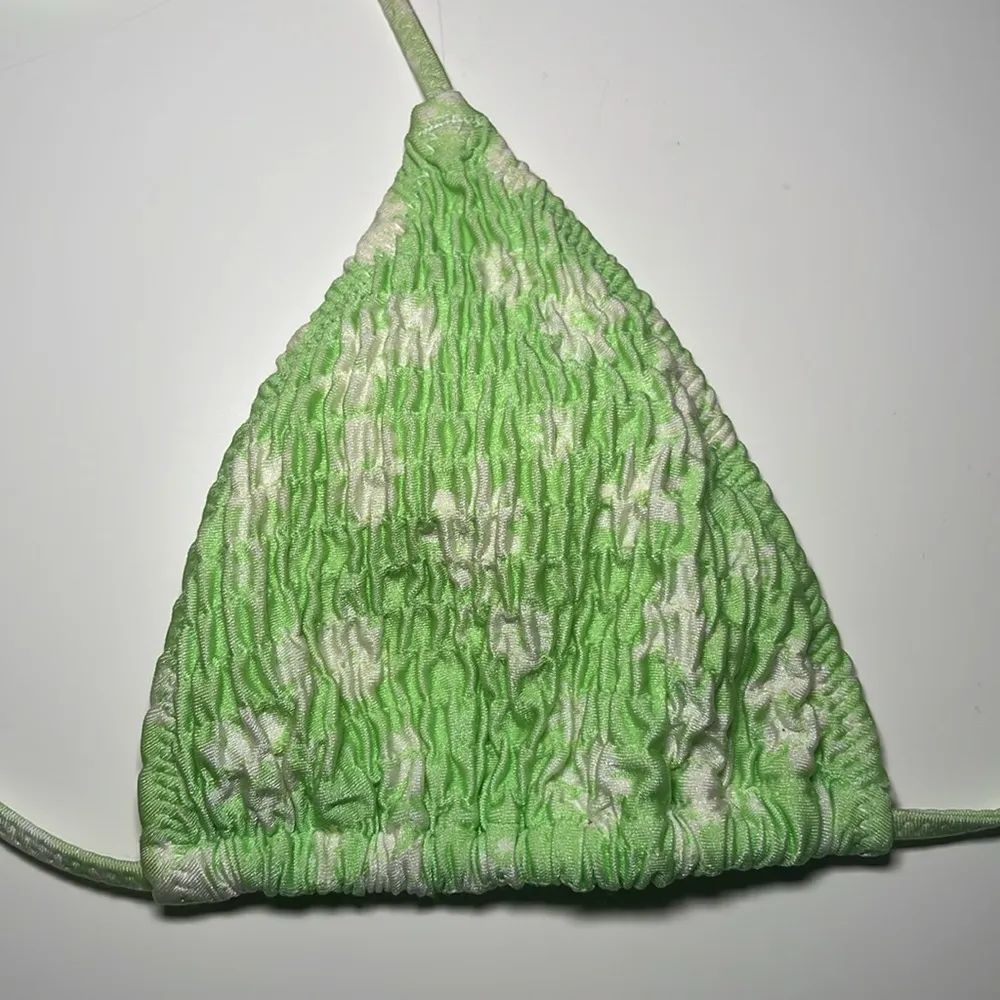 Triangl Green and White String Bikini Top Extra Large Size XL - Image 3