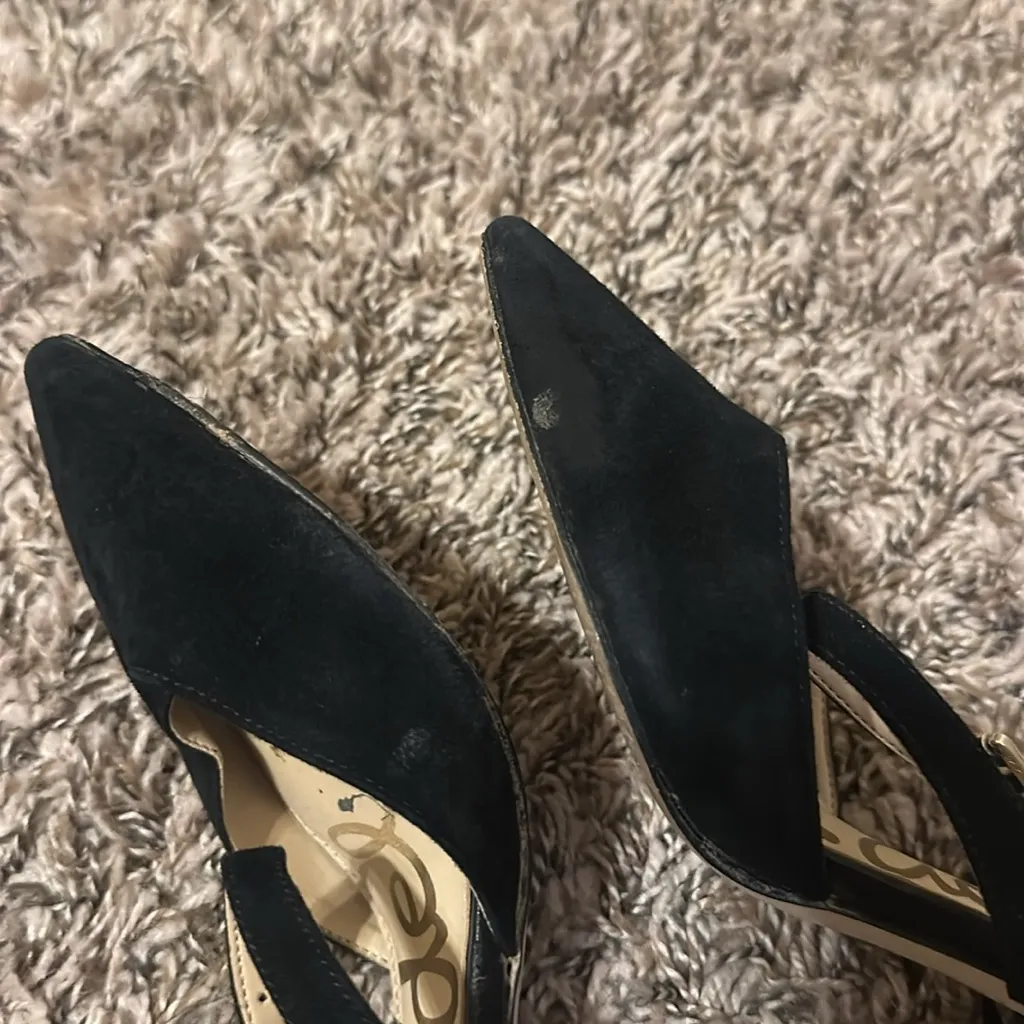 Sam Edelman  Thea Suede Pump Heel Black 7.5 - Image 5