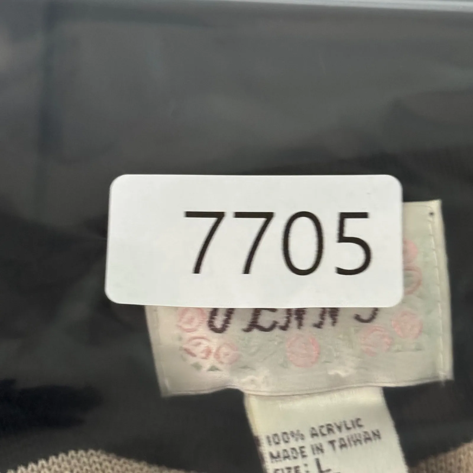 Jenny Sweater Large Black Tan Diagonal Stripe Knit Top Cottagecore Retro Vintage - Image 7