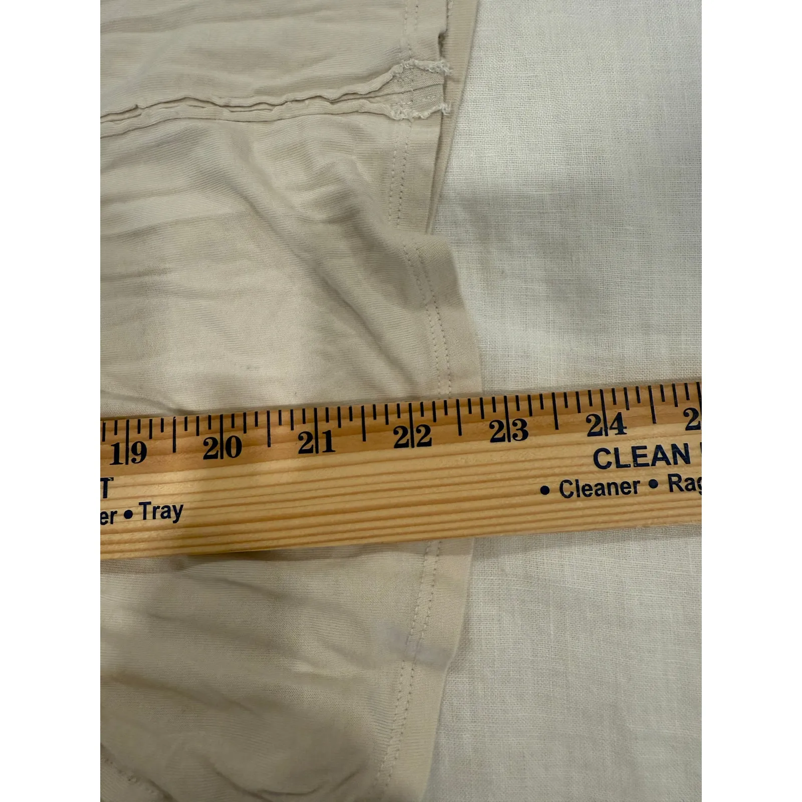 We The Free People Short Sleeve Drape Neckline T-Shirt Cream Women's Size Small - Image 7