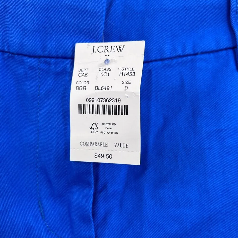 J.Crew 5" classic chino short Blue Grotto Size 0 - Image 4