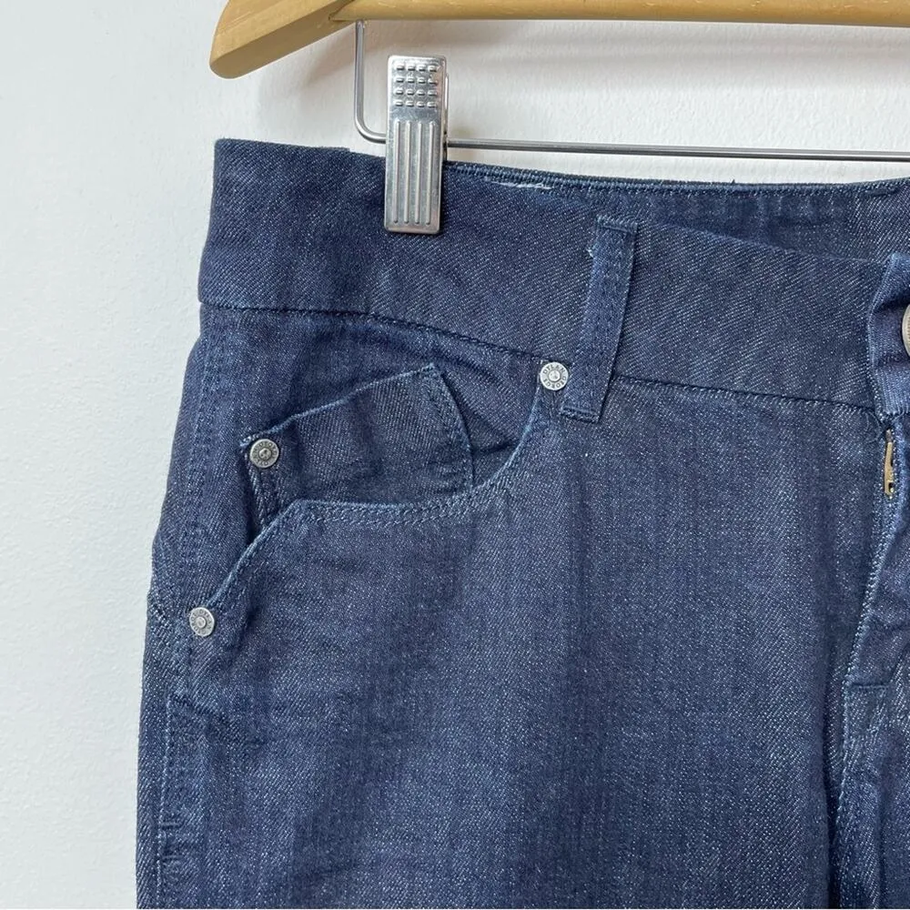 Dylan George Dark Wash Low Mid rise slim straight leg denim jeans womens 29 Blue - Image 3