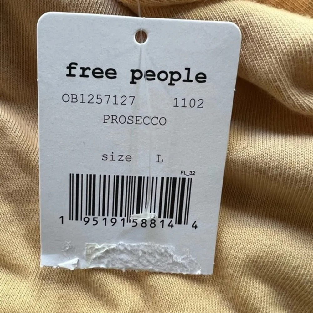 Free People We The Free Baja Striped Long Sleeve T-Shirt in Prosecco Size L NWT - Image 6