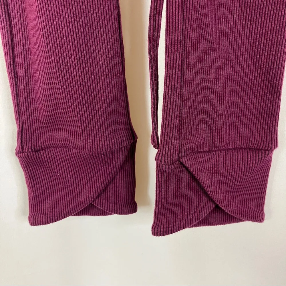 Gymshark | Plum Ribbed Knit Legging Pants w/Removable Belt XS - Image 3