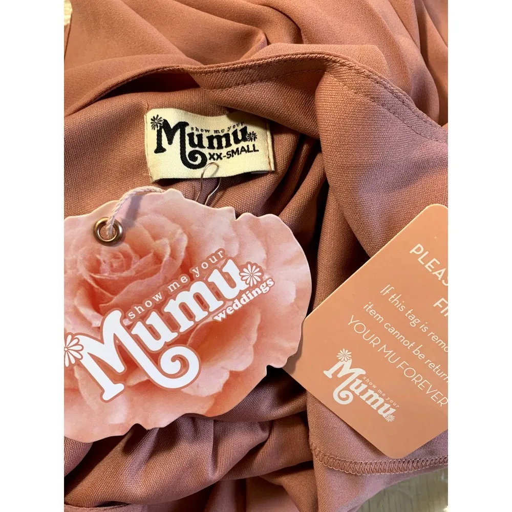 Show Me Your Mumu Kendall Maxi Dress in Rustic Mauve Crisp XXS NWT - Image 4