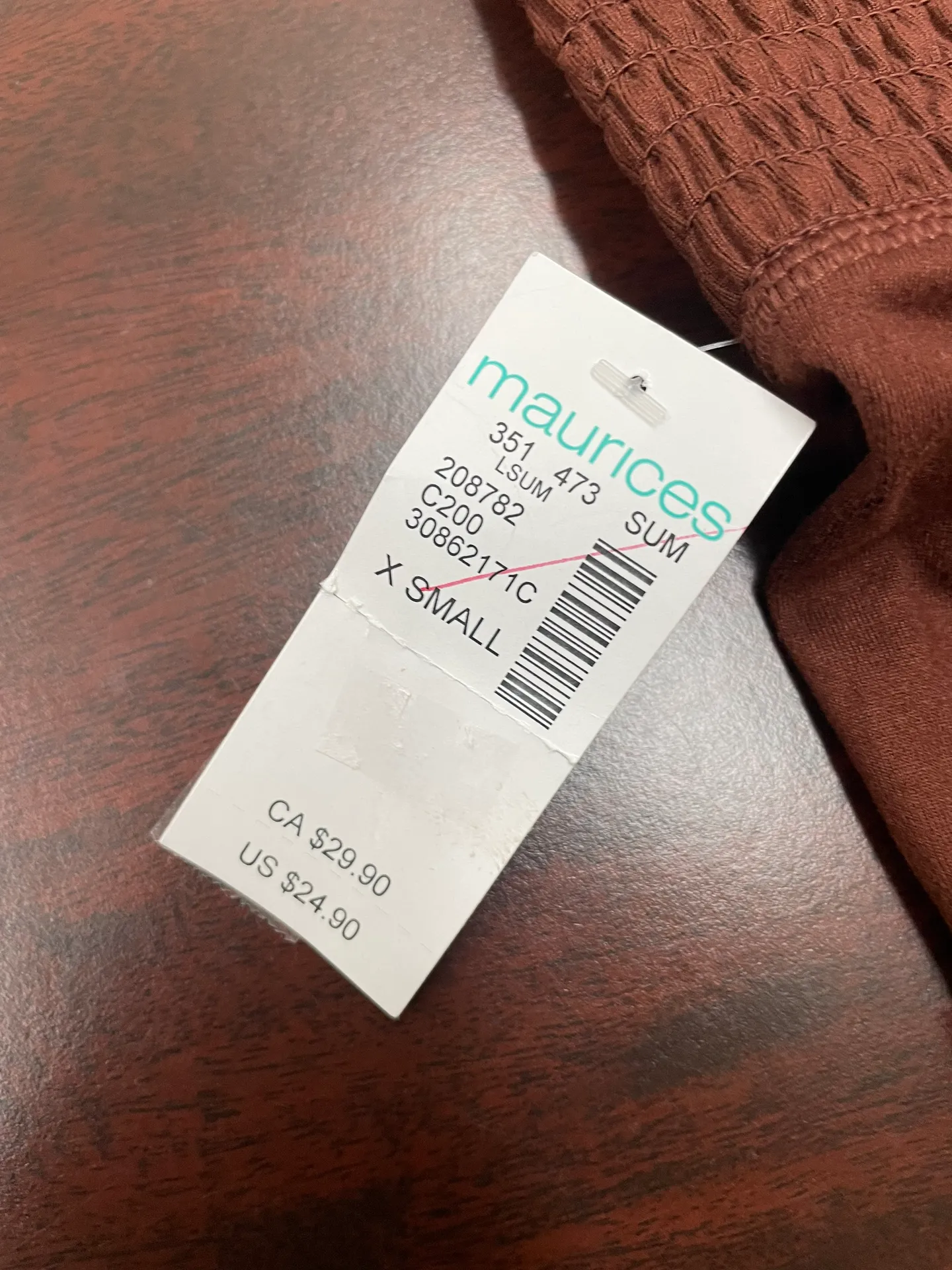 Maurice's NWT  Luxe Pocket 8” Super High Rise Bike Shorts in Rust Size X-Small - Image 4