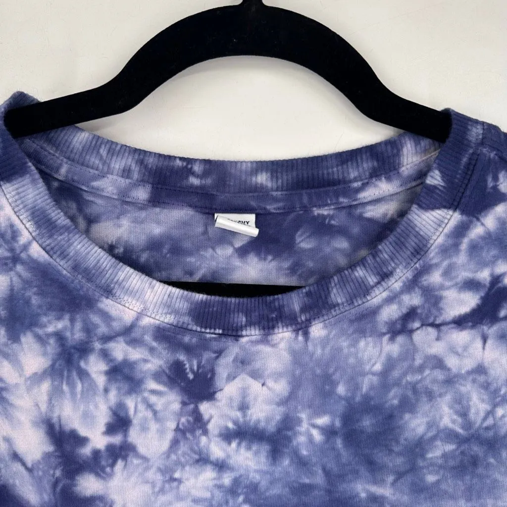 Old Navy NWT Vintage Tie-Dye T-Shirt Shift Dress Size Medium Blue‎ & White - Image 3