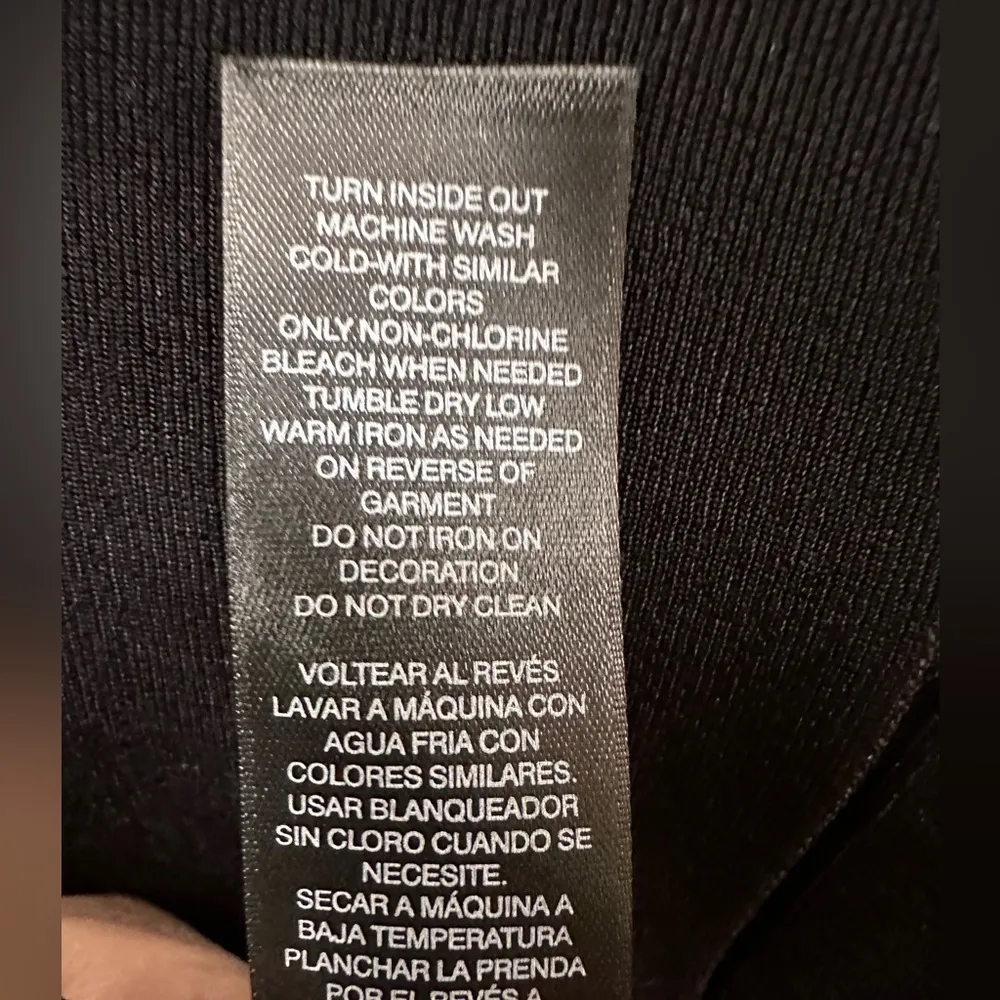 Chico's Travelers black knit studded mock neck top, zips up back, no wrinkle - Image 8