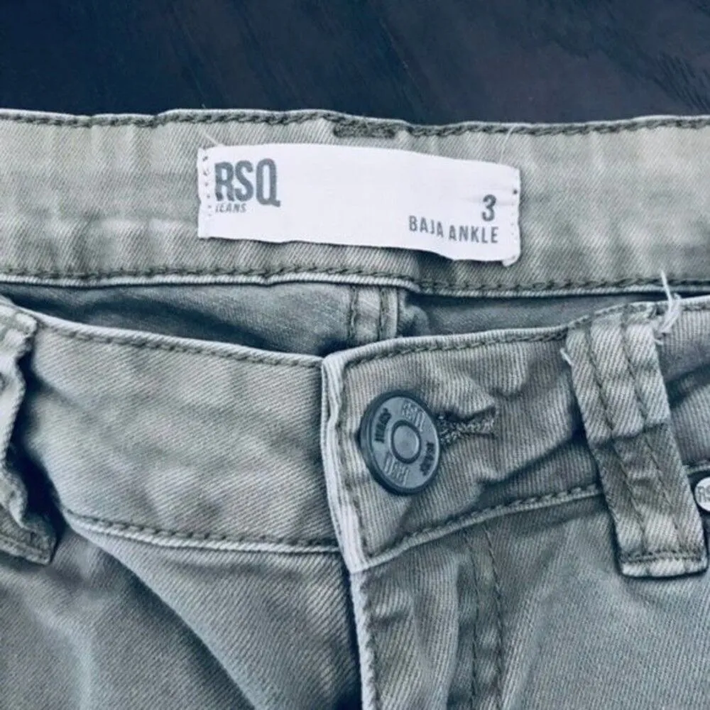 RSQ Jeans Baja Ankle Stretchy Jeggings - Hunter Green | Size: 3 - Image 6