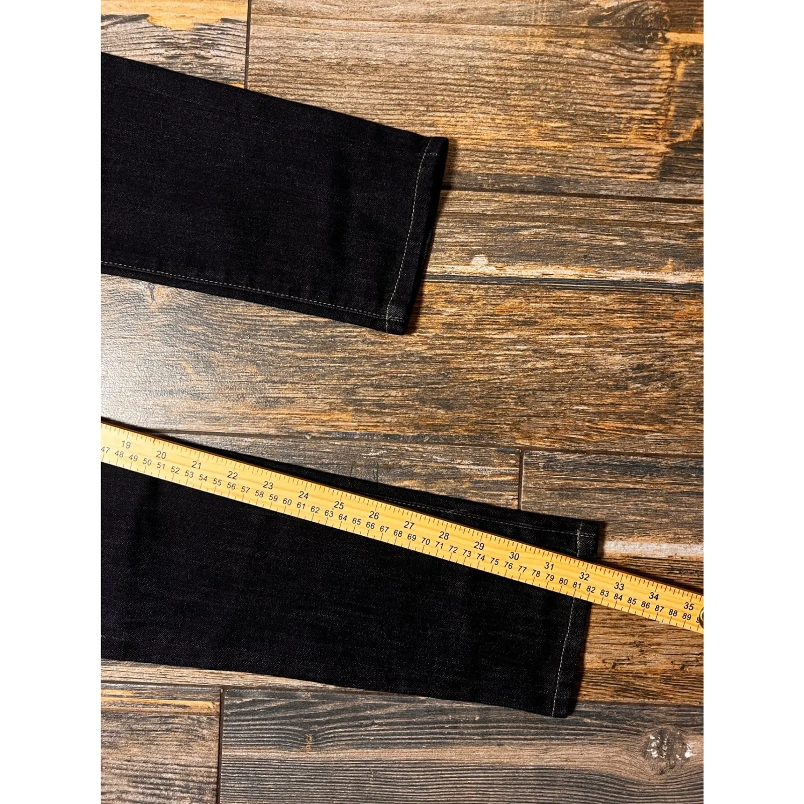 PAIGE Skyline Straight Leg Dark Wash Low Rise Jeans Size 26 Party‎ Stretch EUC - Image 10