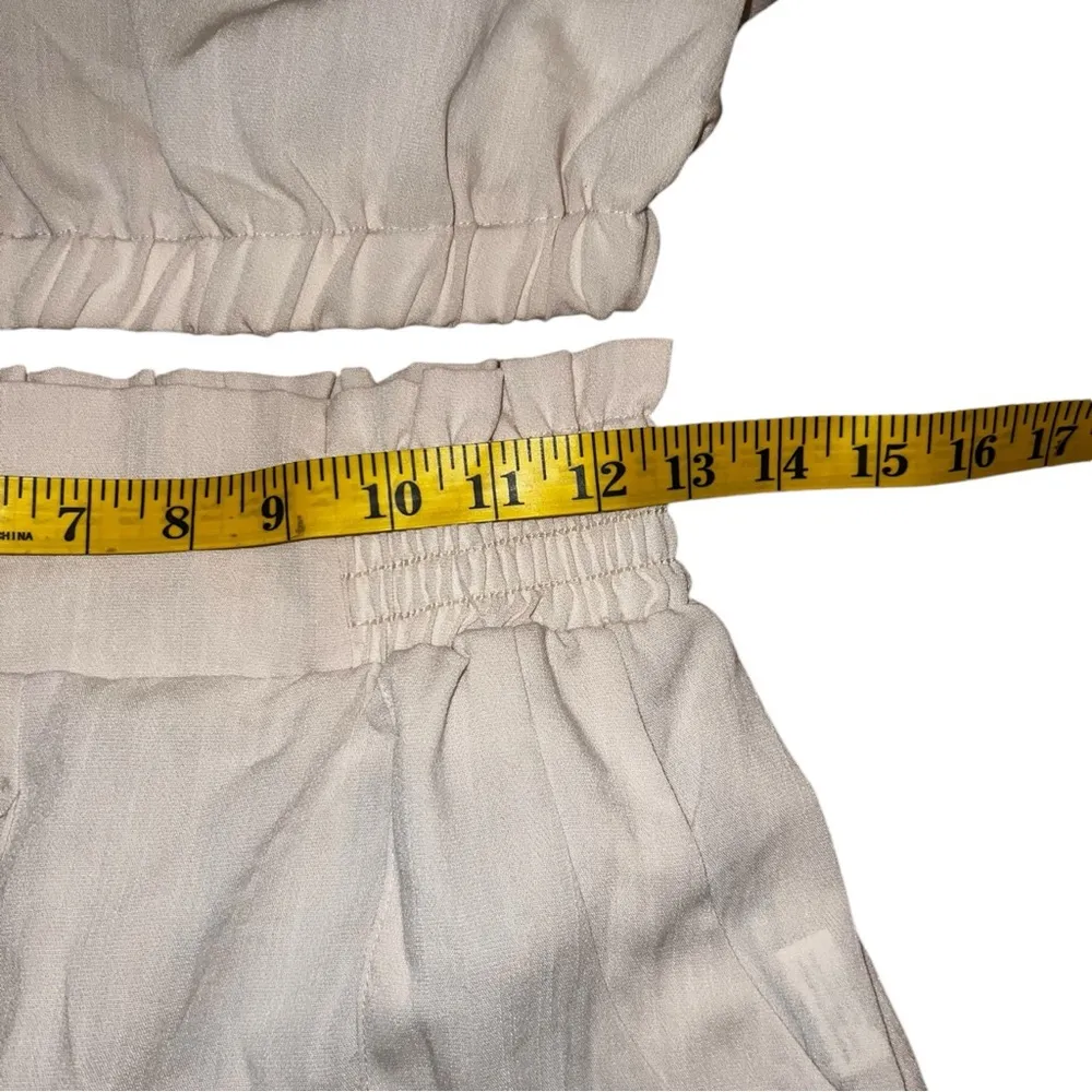 🌼Cream colored tank and shorts set Tan - Image 4