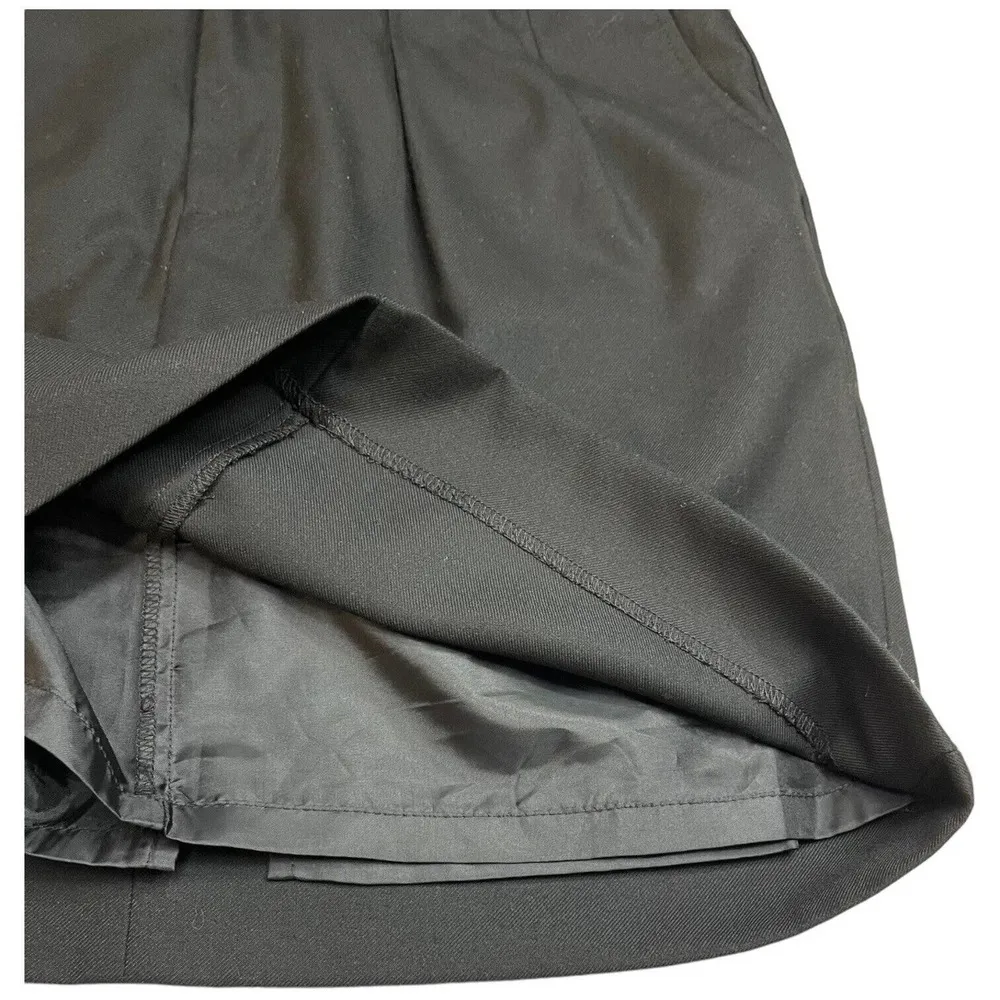 Gap Pleated Front Pocket Career Lined Zip Mini Skirt Black 4 - Image 7
