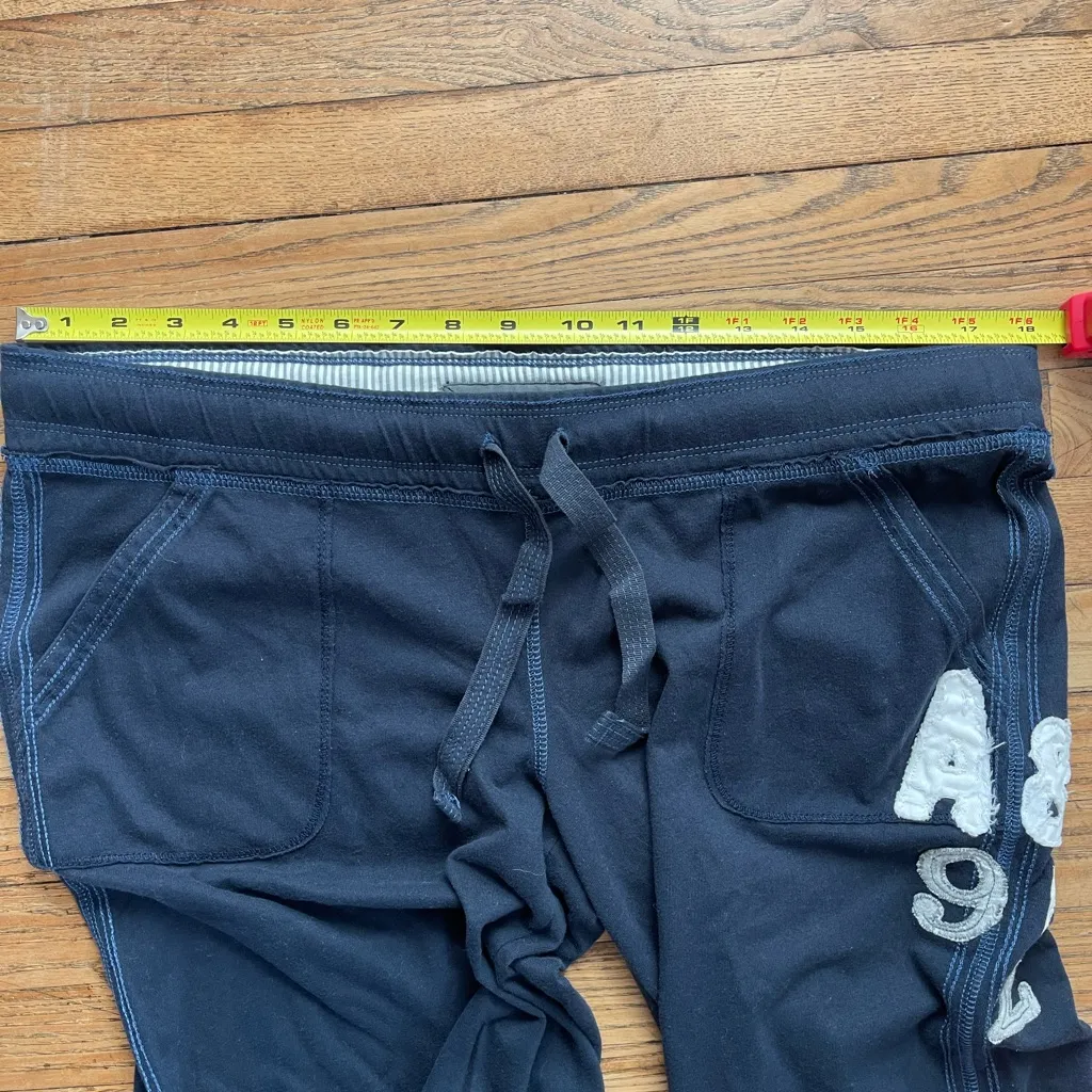 Y2K Baddie Early 2000s Preppy Navy Blue Abercrombie & Fitch Comfy Pants Low Rise - Image 6