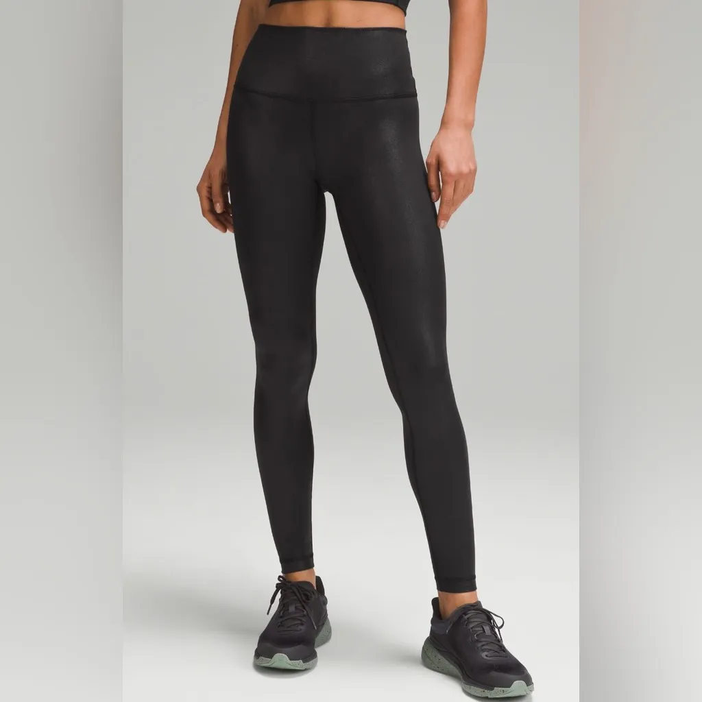 Lululemon NWT  Wunder Train High Rise Tight 28” Foil Black Size 4 - Image 3