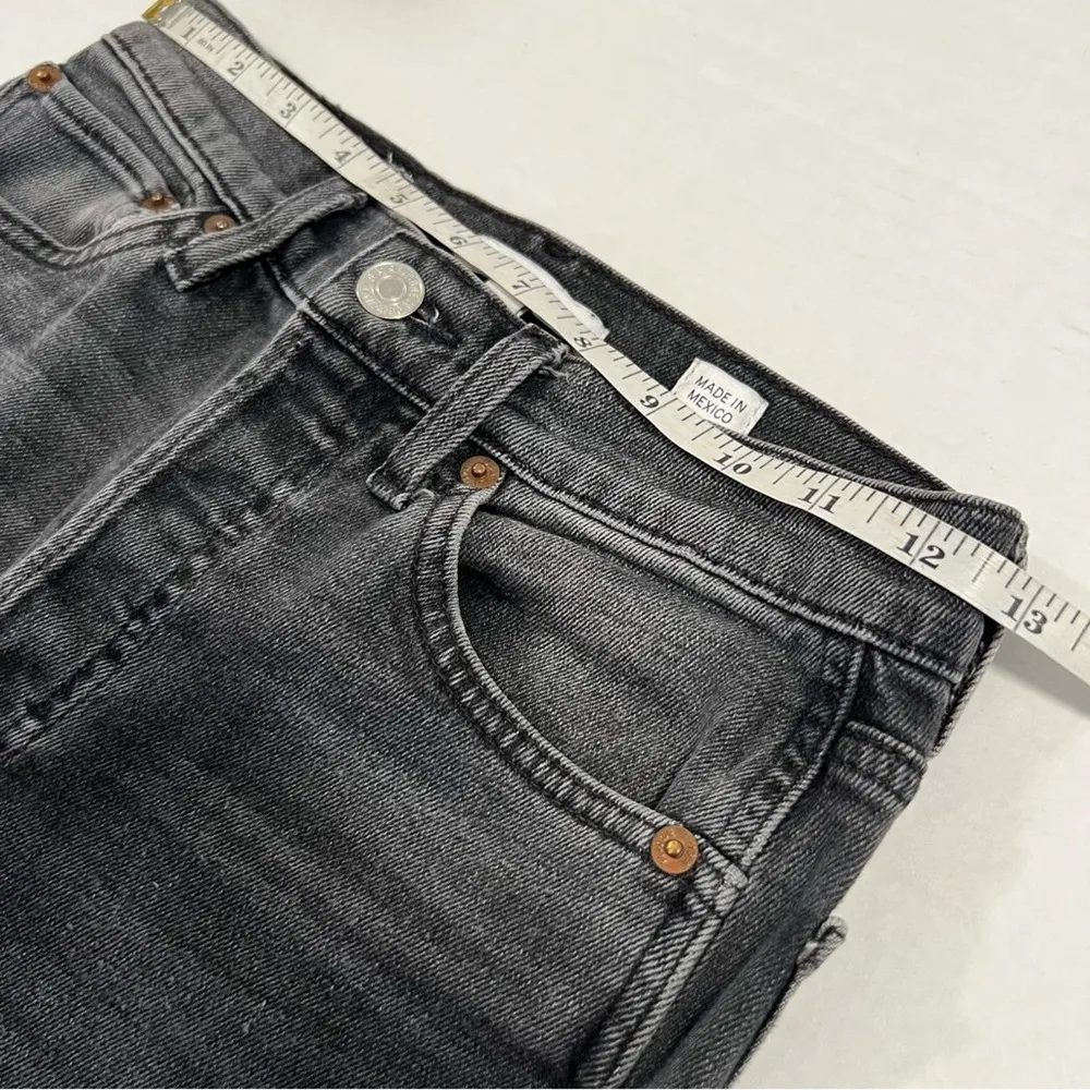 REDONE Sz 25  70s Stove Pipe Cropped straight Leg Jeans Button Fly - Image 7