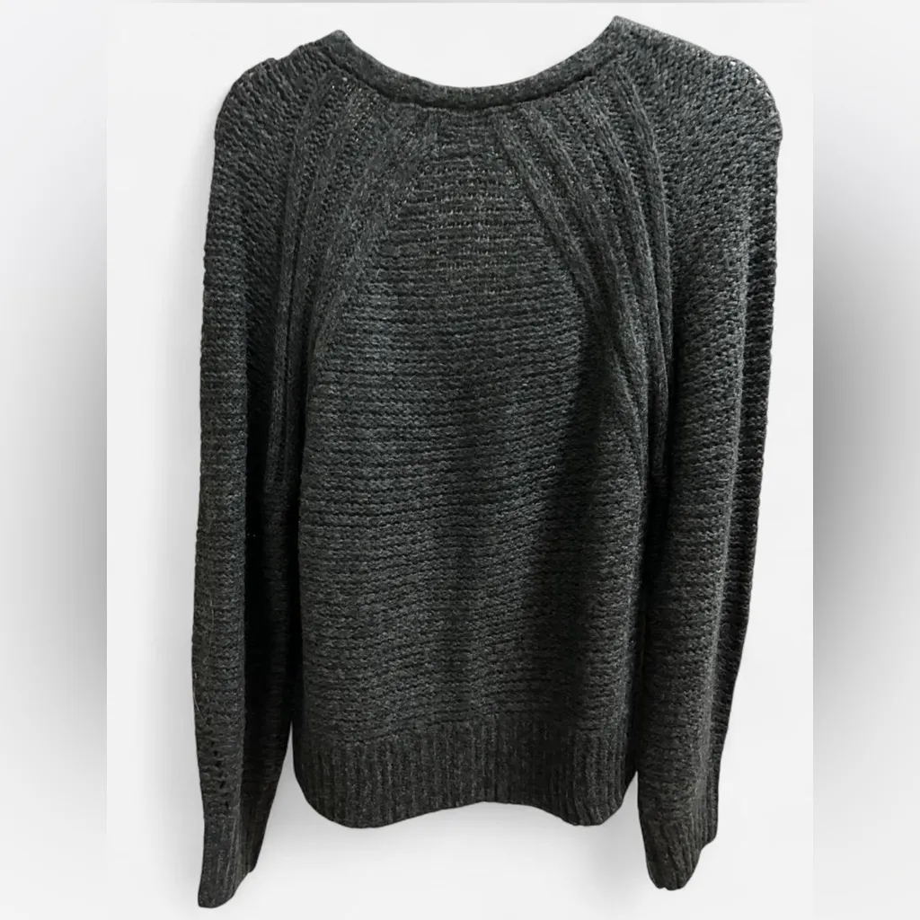 Universal Thread Charcoal Gray V-Neck Knit Sweater | Size Medium | Cozy Pullover - Image 2