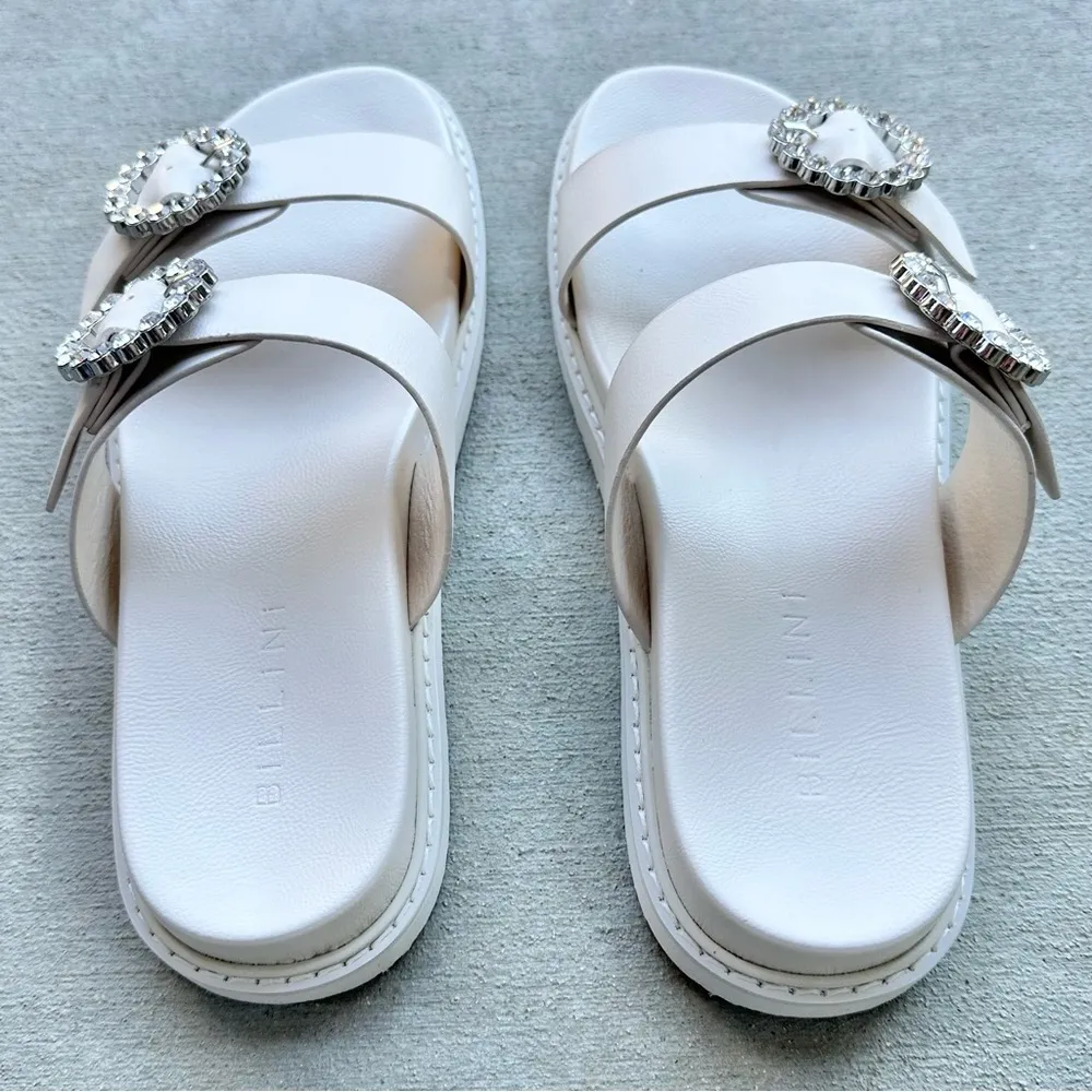 NWT Billini Ivory Zen Platform Rhinestone Sandal Size 7 - Image 9