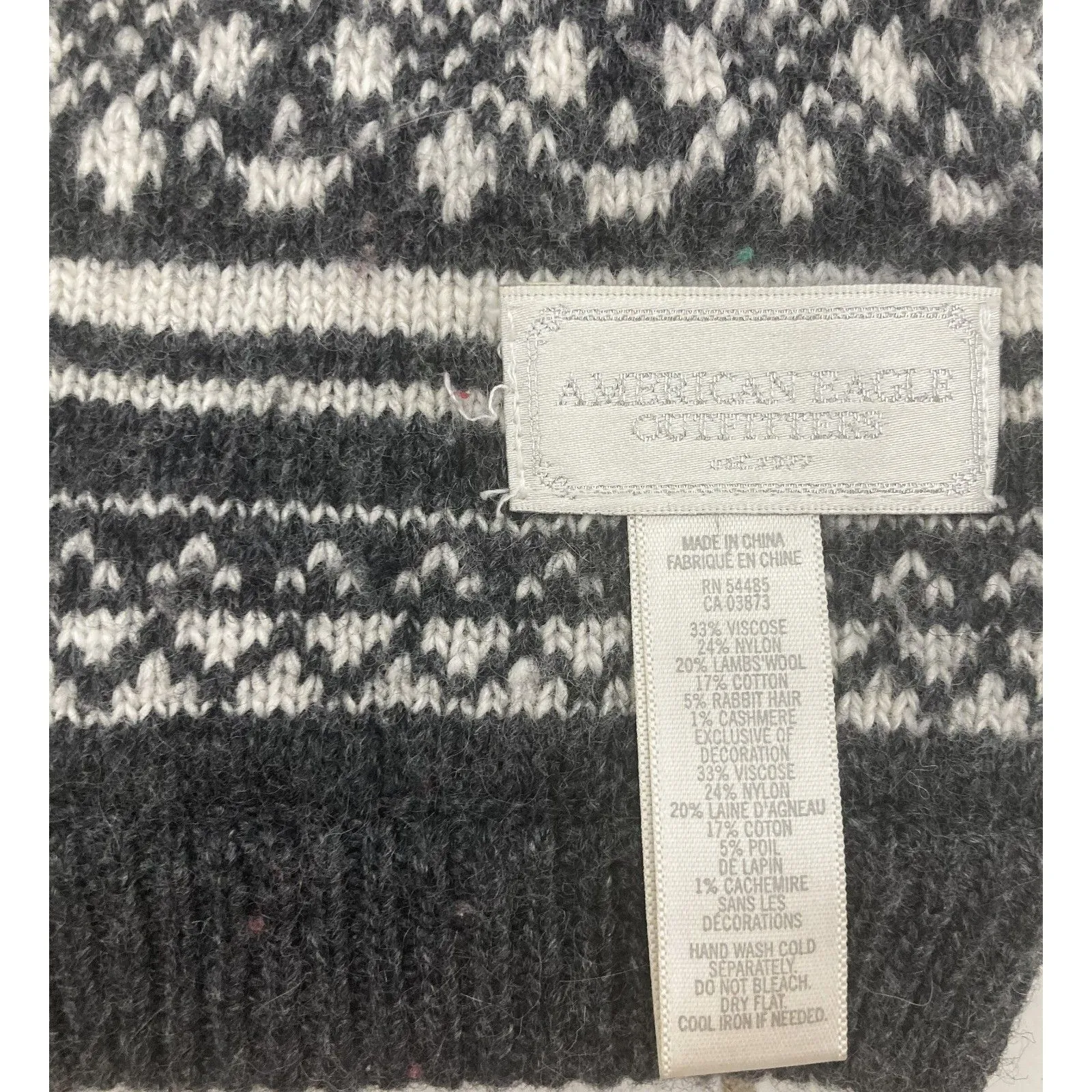 American Eagle Fair Isle Wool Blend Scarf Unisex - Image 9