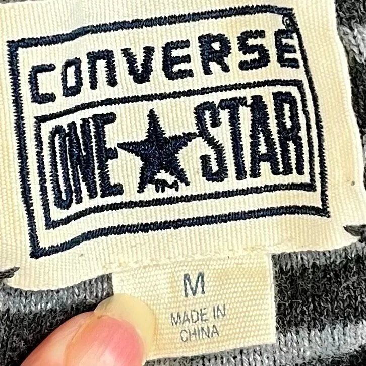 Converse  One Star Stripe Long Sleeve Sweater Medium - Image 9