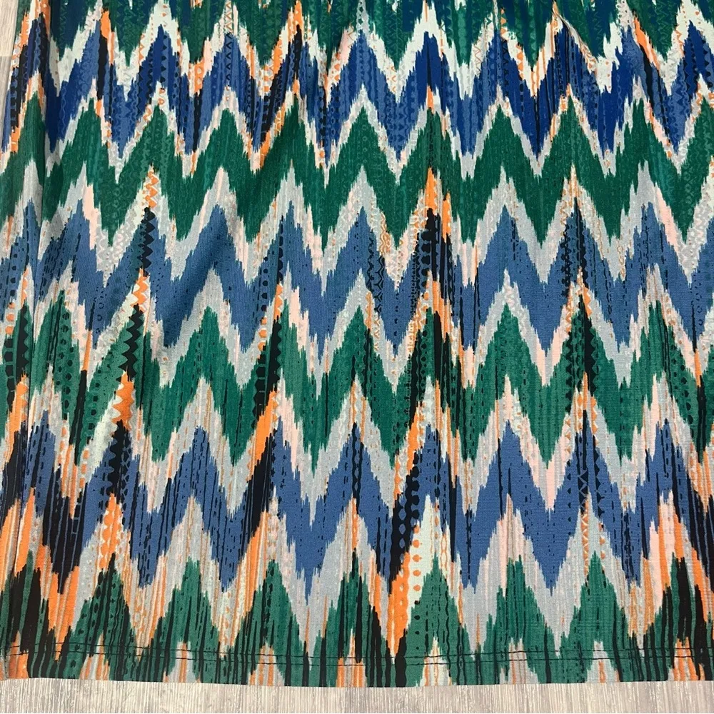 black and green chevron dress Sexy Chevron Zig Zag Print Batwing Dolman Elastic Waist Dress Black/Green  S/M/L main image 1
