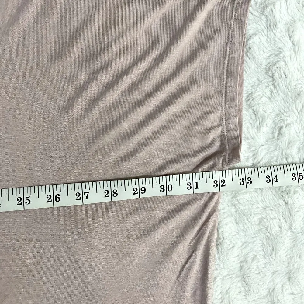 NEW Express Dusty Pink Soft Knit V-neck Dolman Sleeves Boho Relaxed Fit Top XL - Image 7