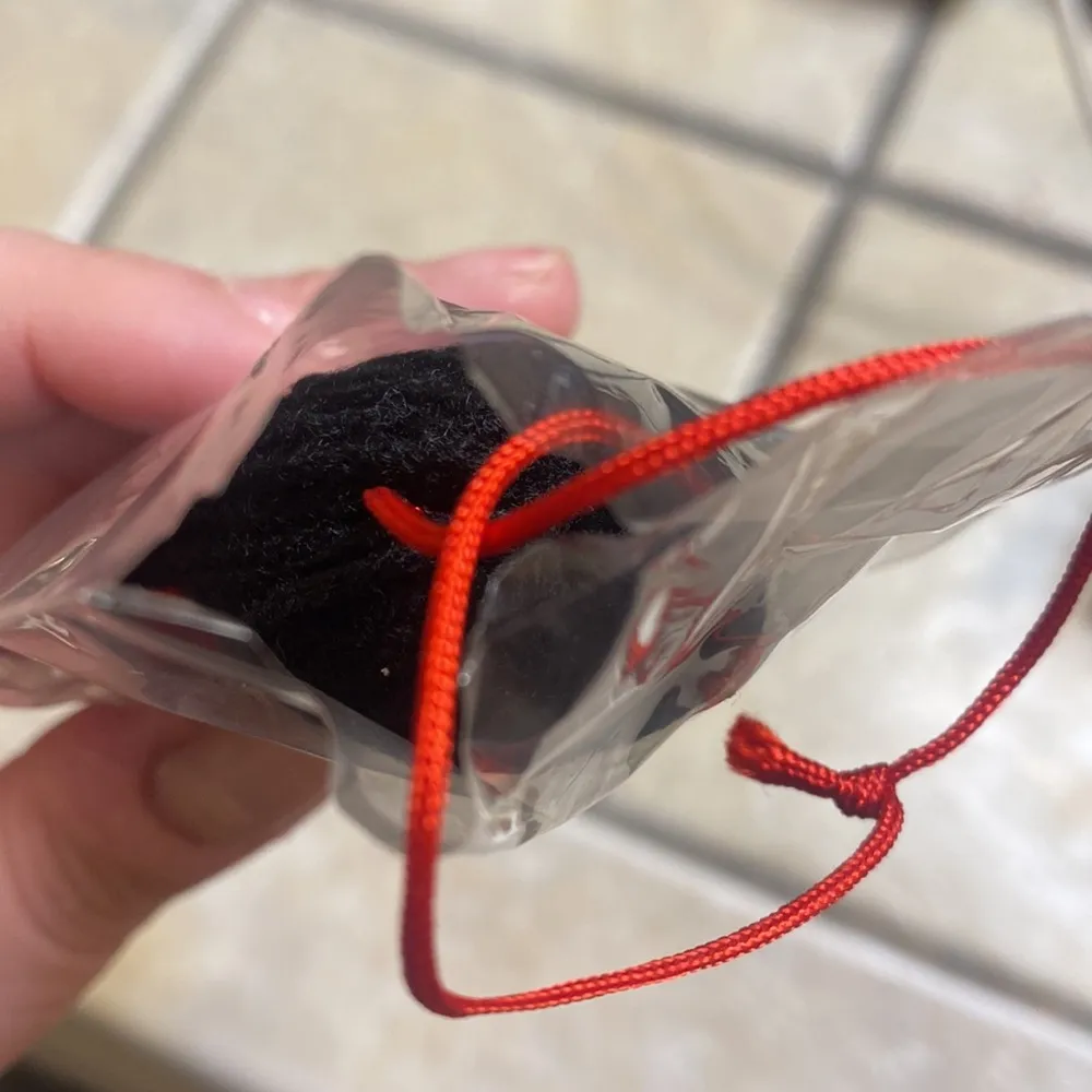 Handcrafted Red Floral Asian Doll Ornament - Image 5