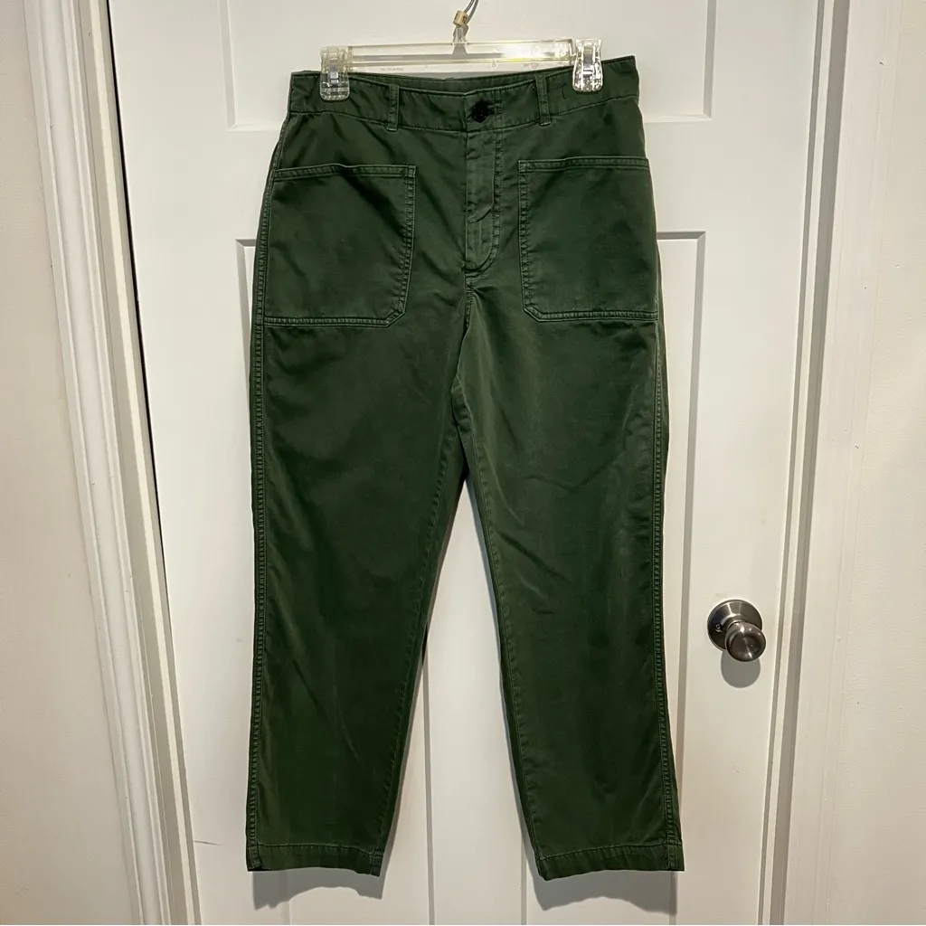 Madewell Taper-Leg Utility Pant in Garment-Dyed Green Twill Size 4 Gorpcore - Image 4