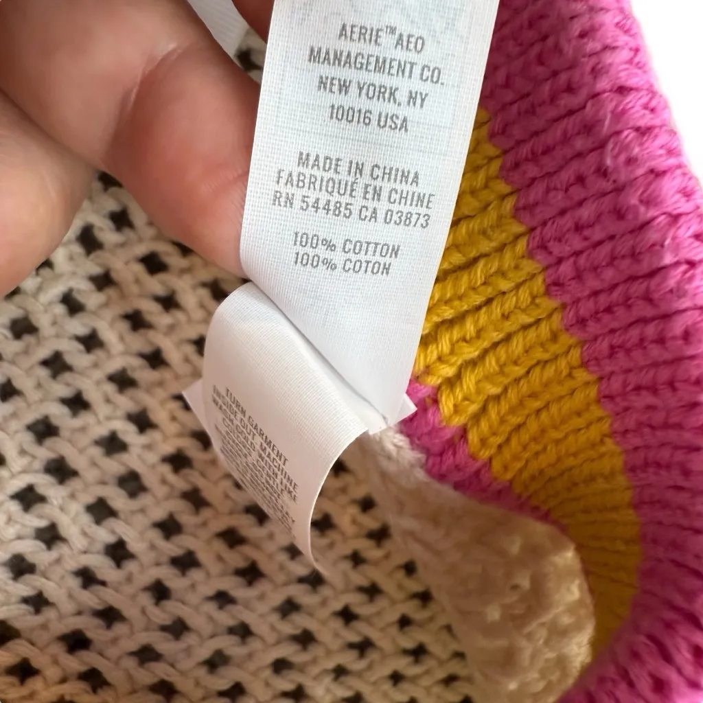 Offline Aerie Size M High Waist Crochet Shorts Cream Open Knit Beach Resort NWT‎ - Image 7