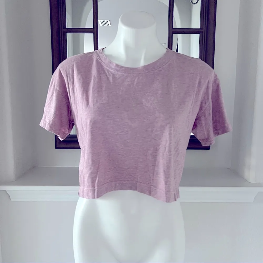 Sundown Rosemary 2-Piece Cropped Tee & Scrunchie Pink Heather Size L NWT - Image 7