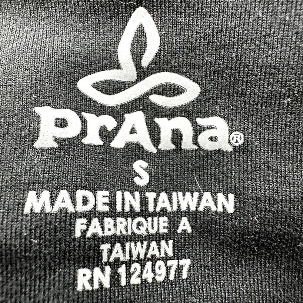 Prana Capri Biker Shorts High Waisted Athletic Yoga Running Gym Black Small - Image 2