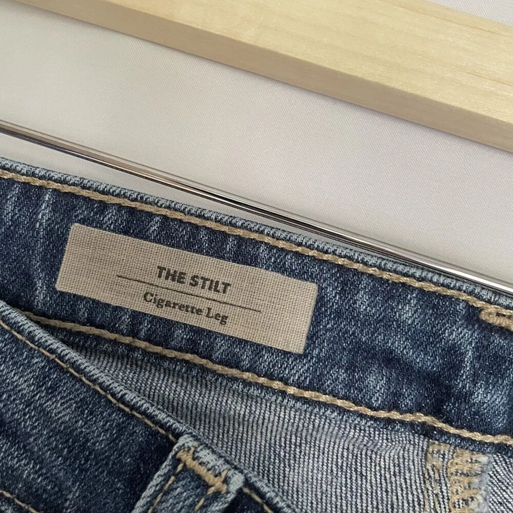 AG Adriano Goldschmied the stilt cigarette leg blue jeans denim cotton size 27 - Image 5