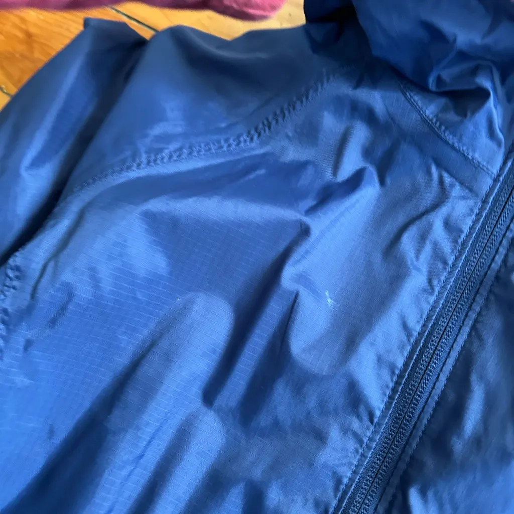 L.l Bean Rain Jacket windbreaker Blue Hooded xs - Image 5