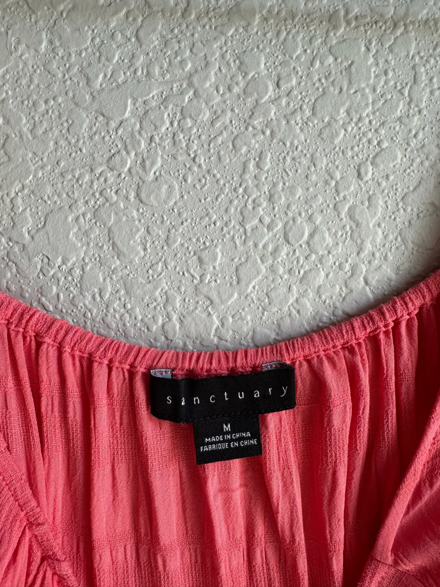 Sanctuary Sunset Pink Coral Square Neck Blouse - Image 6