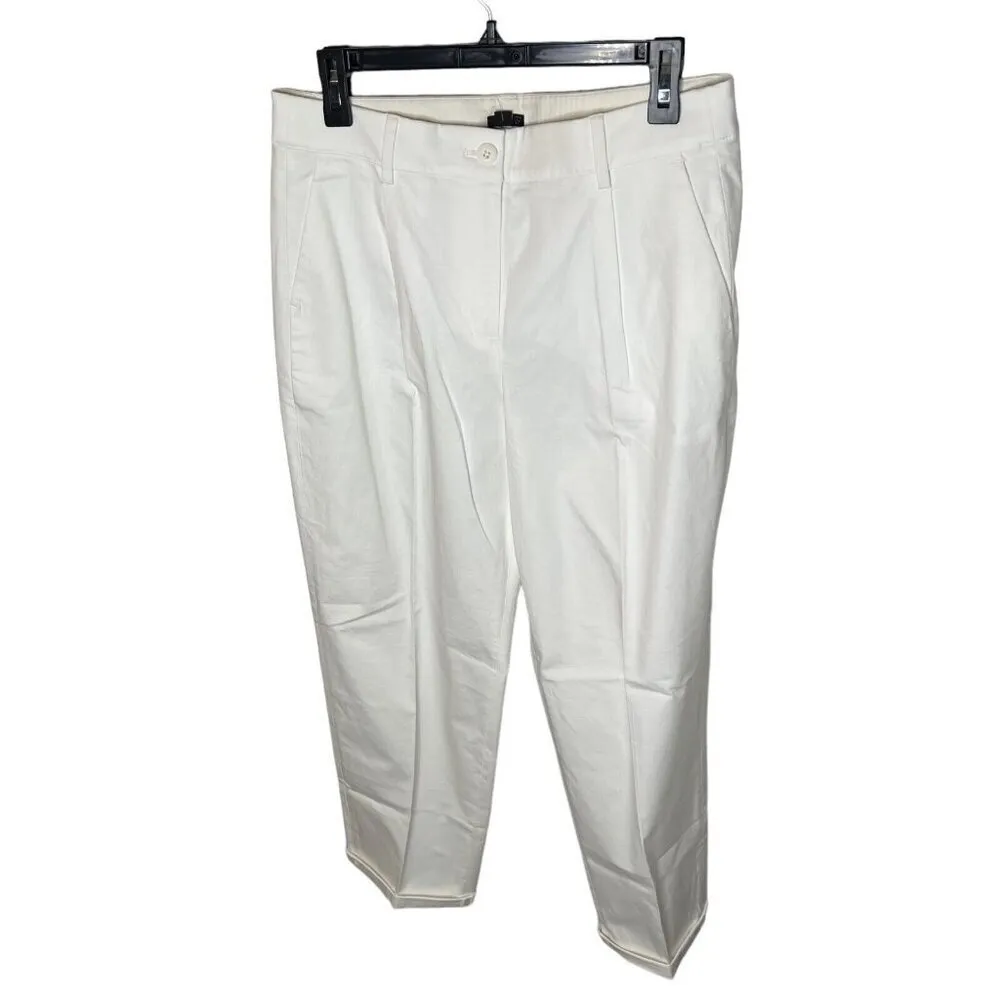 J.Crew $128 Maritime Tapered Pant in Ripstop Cotton White Size 8 BQ728 - Image 3