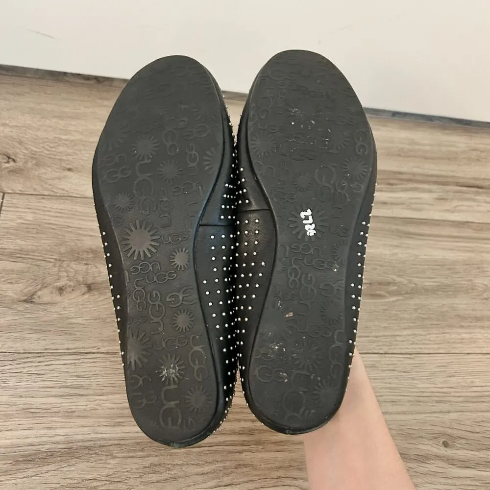 UGG Alloway Leather Studded Ballet Loafers Size 8 - Image 11