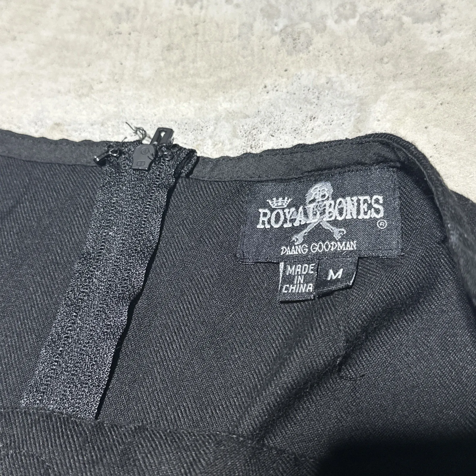 Royal Bones Black Chain Pleated Mini Skirt Punk Goth Y2K Emo Grunge Alt SZ M - Image 5