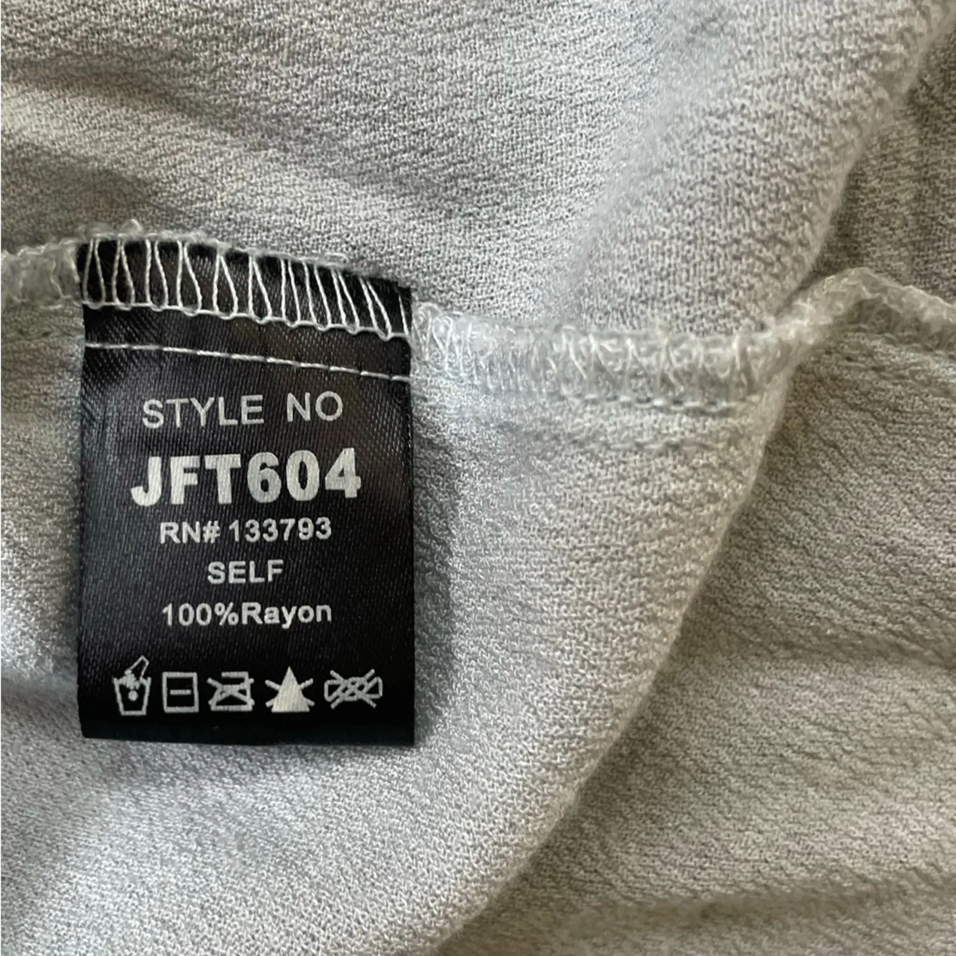 POL Top Tunic Bohemian Lace High Neck Sleeveless Pearl Button Up Back Light Gray - Image 8