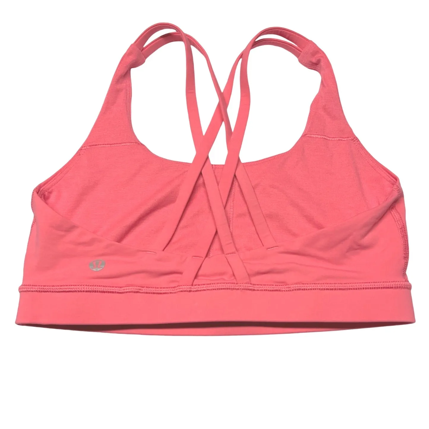 Lululemon Energy Bra Size 8 Flash Light Pink Luxtreme Crossback EUC No Pads - Image 3