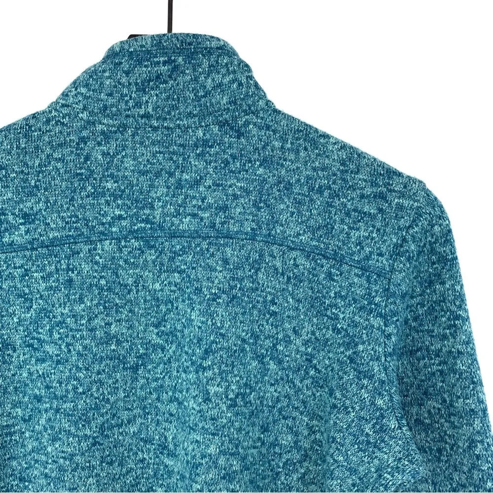 ORVIS 1/4 Zip Knit Pullover Sweater Teal Blue Green S - Image 10