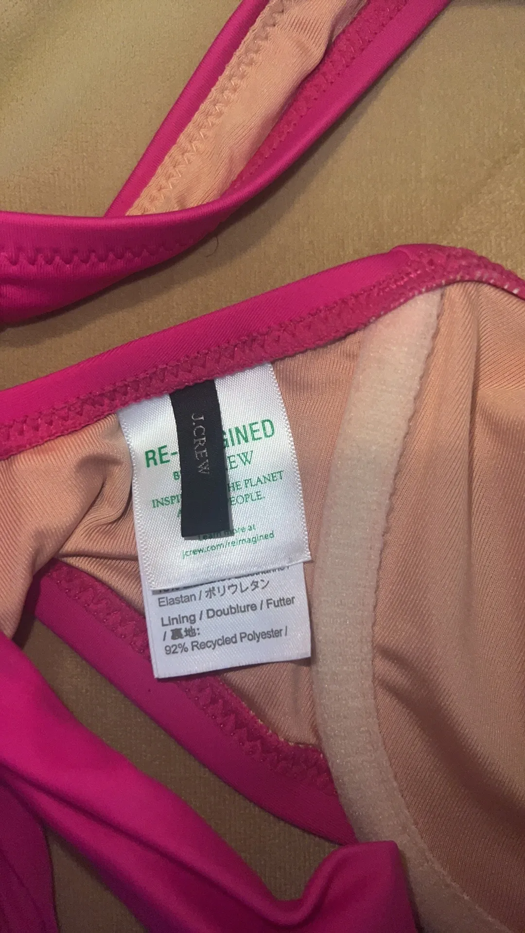 J. Crew Hot Pink Bikini Top 32 DD - Image 4