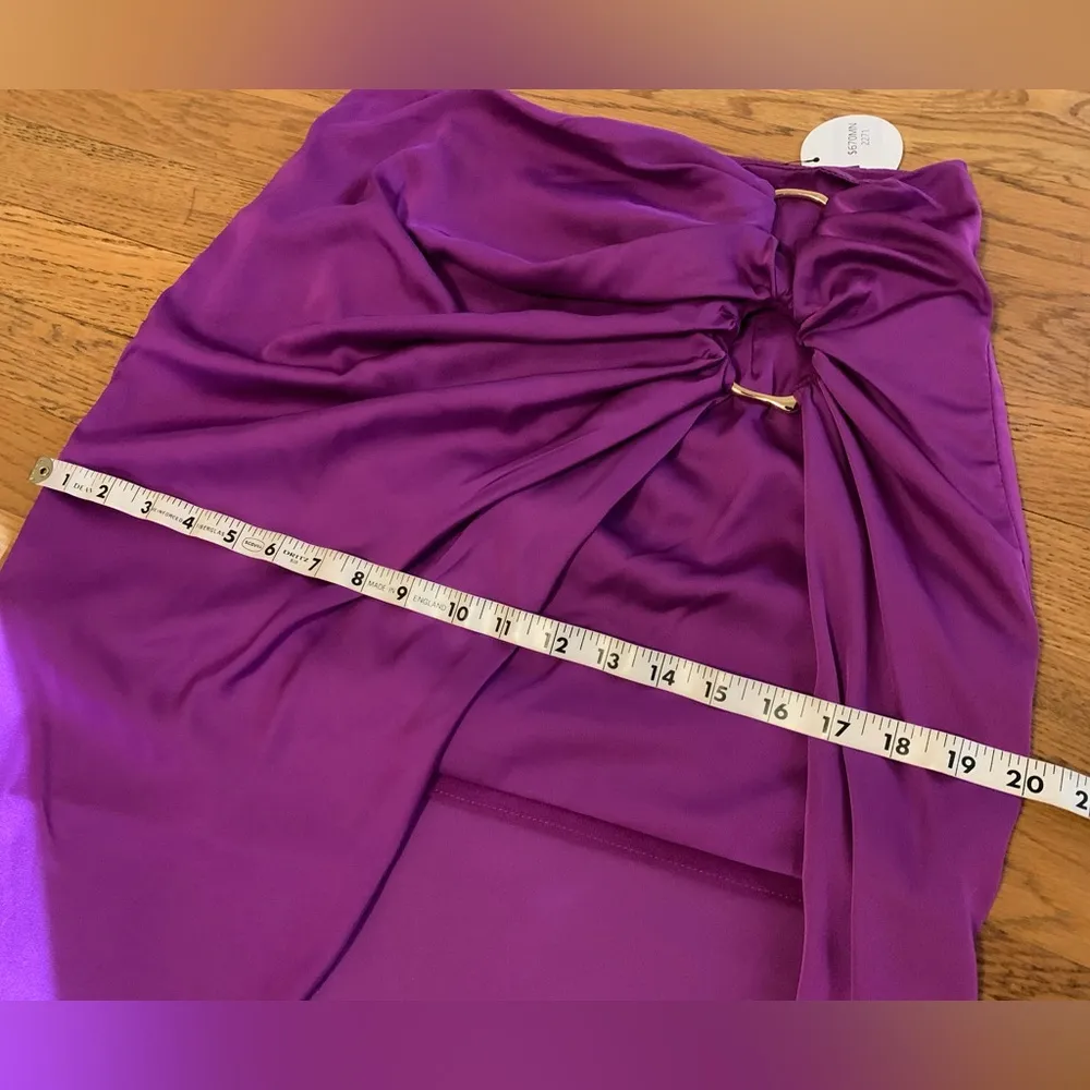 NWT purple draped midi skirt size M - Image 10
