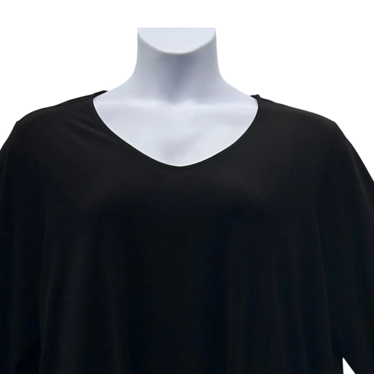 Susan Graver Slinky Knit Top 2x Black - Image 3