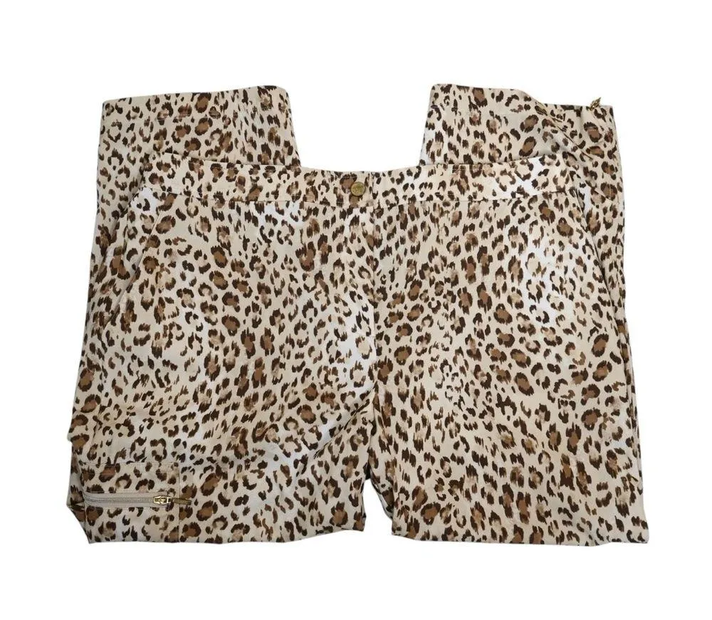 Chico's Zenergy Womens 8 Chico's 1 Animal Print Crop Pants - Image 5