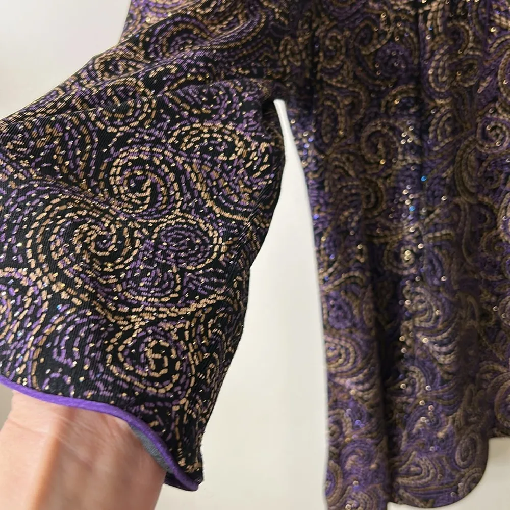 Alex Evenings twin set jacket and tank top with glitter accents size large - Image 8