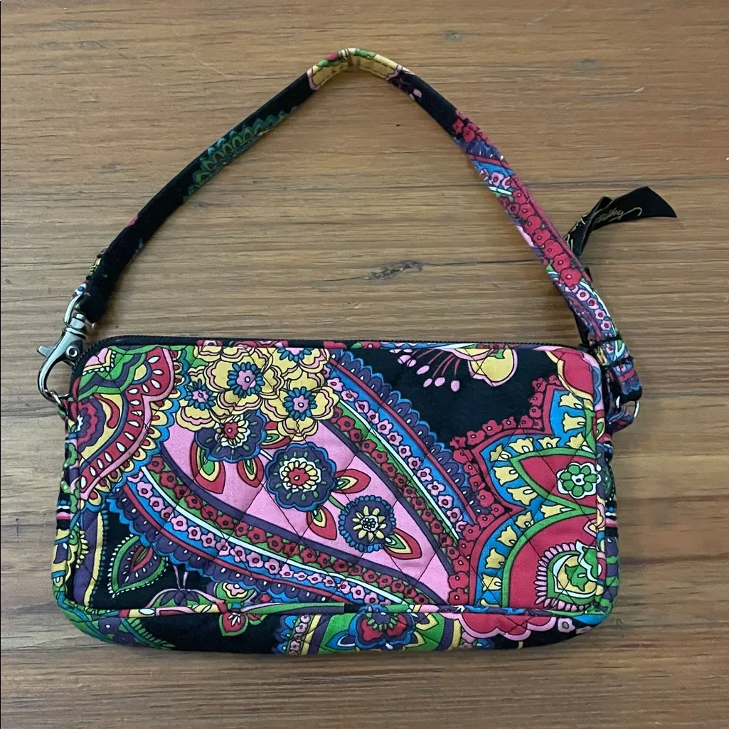 Vera Bradley Symphony In Hue Floral Wristlet Mini Bag Made in USA Retired - Image 3