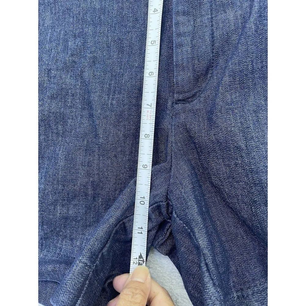 Banana Republic Women's Shorts Blue Chambray Size 8 Slash Pocket Chino Cotton - Image 8