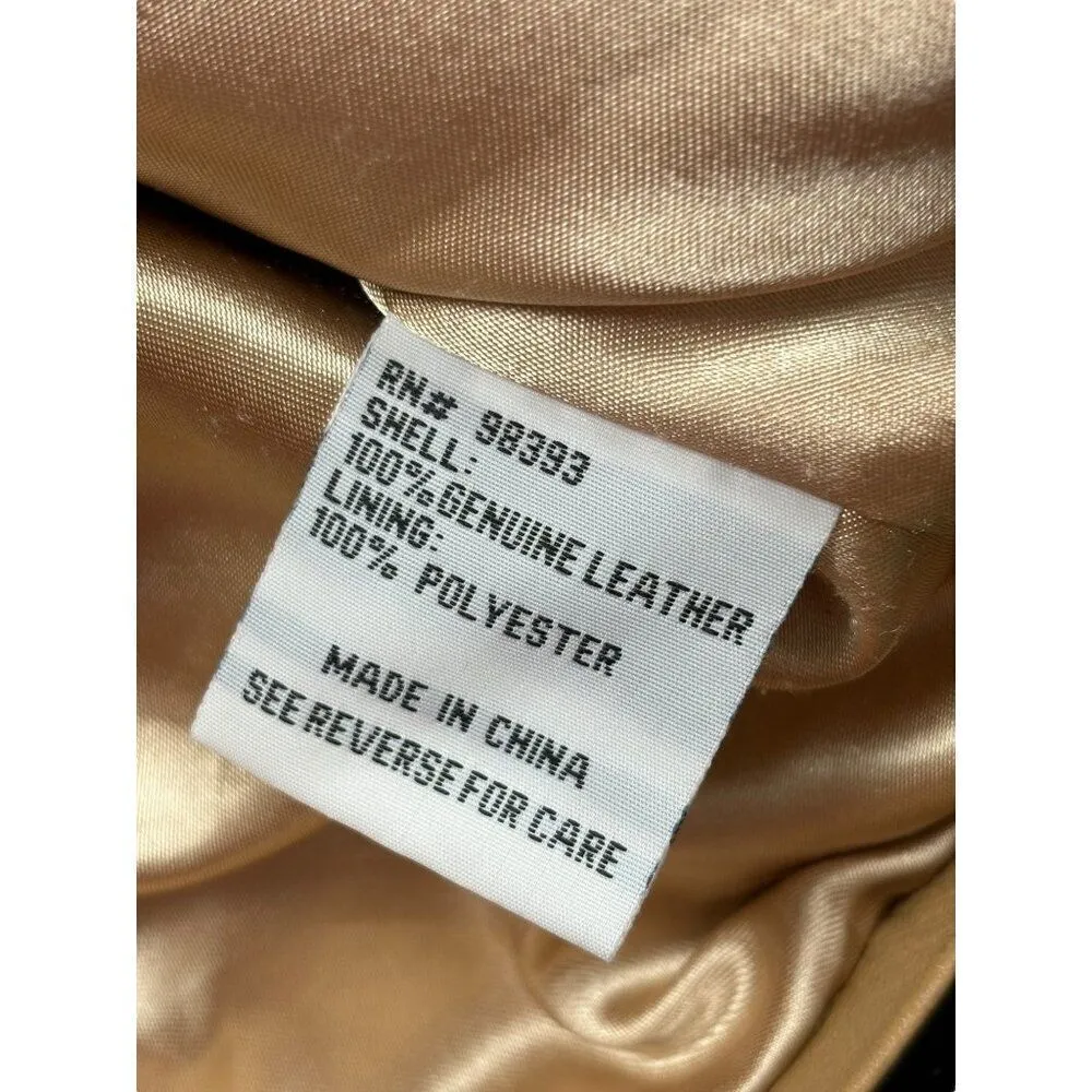 Women's Pamela McCoy Tan Leather Jacket Size 2XL - Image 8