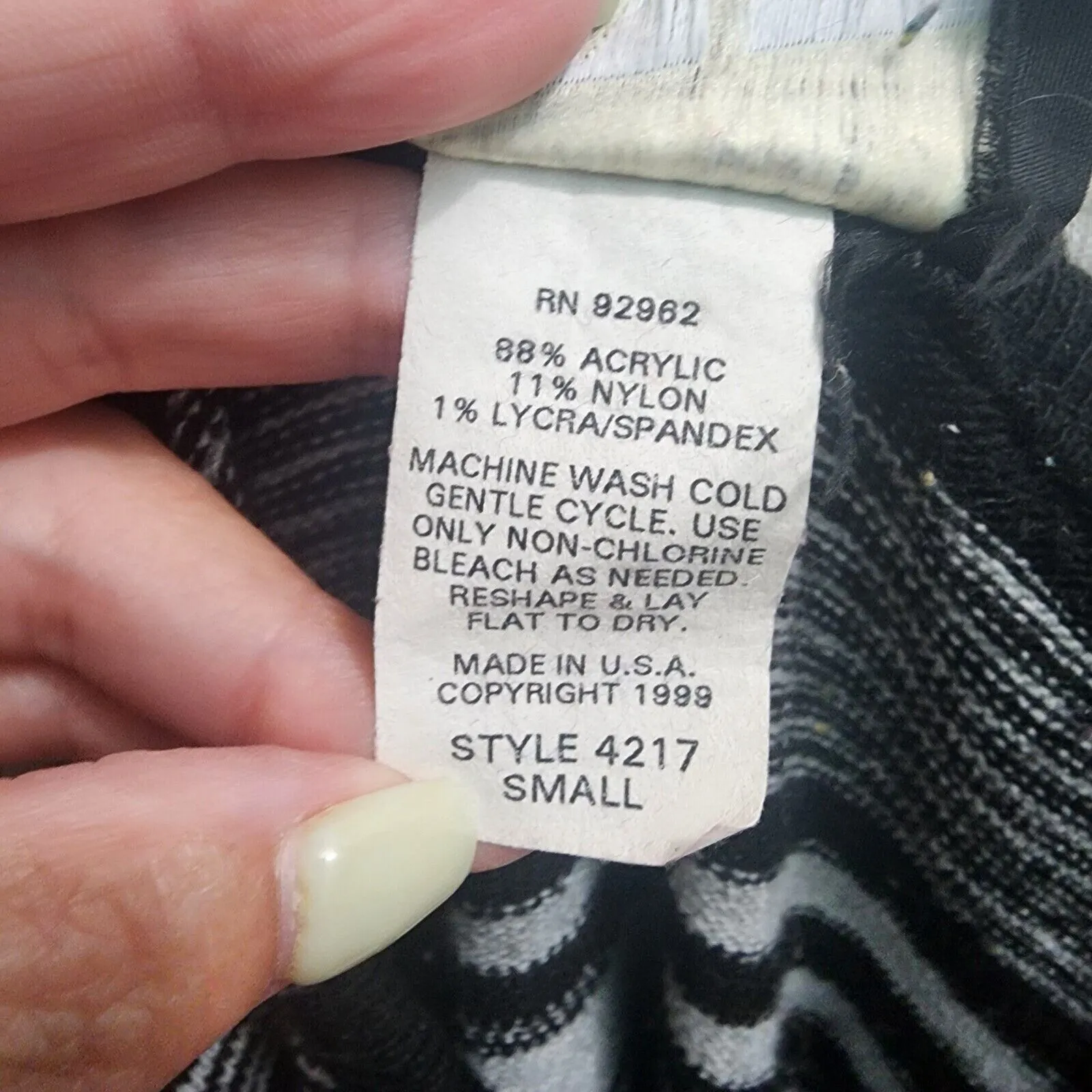 Vintage G.A.S. Co. Women's Knitted Tank‎ Top & Striped Crop Top Set Size S Black - Image 7